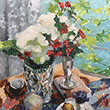 Flowers and Ocean View 20x16
